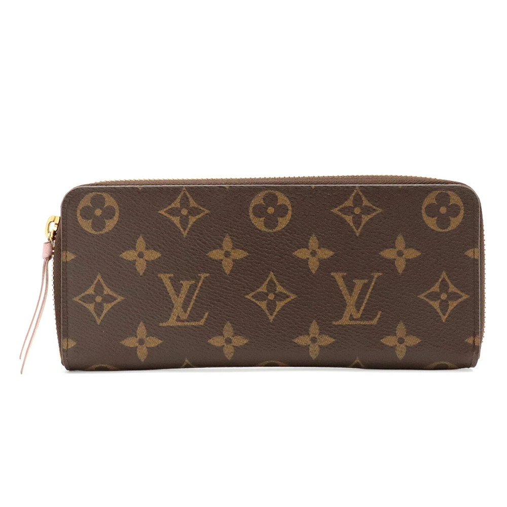 LOUIS VUITTON Louis Vuitton Monogram Portefeuille Clemence Round Long Wallet ...